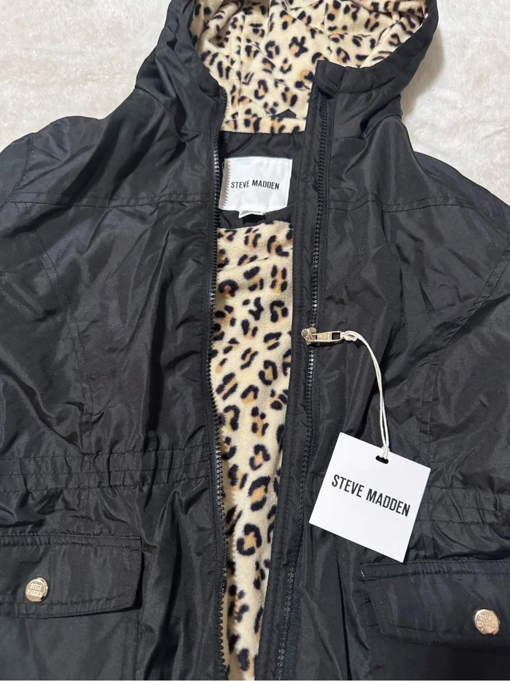 Steve Madden black hooded